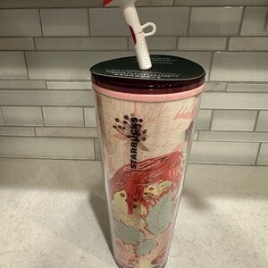 Starbucks 2022 Holiday Mushroom Straw Topper Woodland Venti Cold Cup